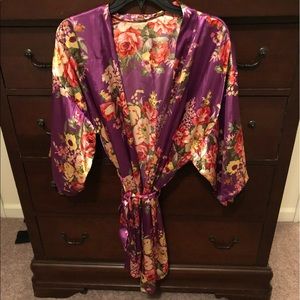 Purple Floral Robe